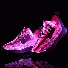 Women's Light  Shoes Large Size Adjustable USB Charging Colorful LED Running Shoes