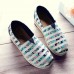 Women Casual Shoes Chic Platform Canvas Slip On Colorful Shoes