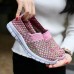 Women Hand-Made Knitting Outdoor Casual Flat Shoes