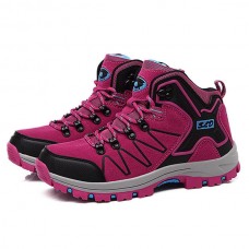 Women High Top Casual Comforbale Lace Up Outdoor Hiking Shoes