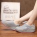 Mesh Breathable Rocker Sole Shoes Slip On Sneakers