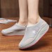 Mesh Breathable Rocker Sole Shoes Slip On Sneakers