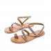 Large Size Colored Rhinestone Beach Flat Sandals