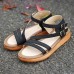 Summer Flat-Bottomed Ladies Sandals Cake Heavy Bottom Large Size Shoes Roman Sandals