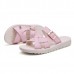 Bandage Buckle Slip On Wedge Sandals Soft Leather Slip On Beach Slipper Sandals