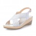 Genuine Leather Hollow Out Shoe Casual Comfy Wedge Sandals