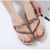 US Size 5-10 Women Bohemian Casual Beach Soft Flat Sandals