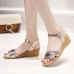 Women Summer Roman Sequined hasp Beach Sandals