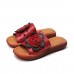 Genuine Leather Hollow Floral Casual Soft Sandals For Women