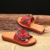 Genuine Leather Hollow Floral Casual Soft Sandals For Women