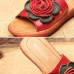 Genuine Leather Hollow Floral Casual Soft Sandals For Women