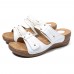 LOSTISY Large Size Casual Comfy Slippers Hook Loop Wedge Sandals