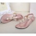 Women Sandal Shoes Flip Flops Strap Flat Strappy Rhinestone Sandals