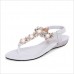 Women Sandal Shoes Flip Flops Strap Flat Strappy Rhinestone Sandals