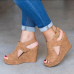 Women Platform Shoes Wedge Heels Sandals Peeps Comfortable Sandals