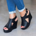 Women Platform Shoes Wedge Heels Sandals Peeps Comfortable Sandals