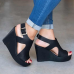 Women Platform Shoes Wedge Heels Sandals Peeps Comfortable Sandals