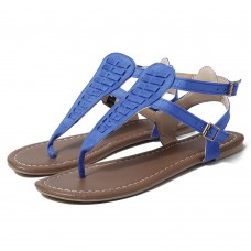 Women Summer Roman Sandals Metal Button Casual Shoes