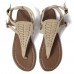 Women Summer Roman Sandals Metal Button Casual Shoes