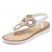 Bohemian Rhinestone Bead Flat Sandals Casual Holiday Lady Sandals