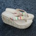 Bohemian Weave Slippers Slip On Wedges Sandals