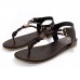 US Size 5-12 Women Casual Soft  Metal Beach Sandals