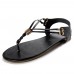 US Size 5-12 Women Casual Soft  Metal Beach Sandals