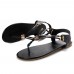 US Size 5-12 Women Casual Soft  Metal Beach Sandals