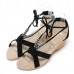 Flat Heel Casual Beaded Lacing Gladiator Small Wedges Shoes