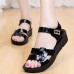 Hook Loop Microfiber Comfortable Women Sandals