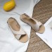 Summer Flats Women Cross Buckle Strap Sandals