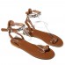 Roman Metal Chain Women Shoes Clip Toe Sandals