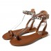 Roman Metal Chain Women Shoes Clip Toe Sandals