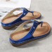 Large Size Rhinestone Beach Flat Slipper Casual Sandals