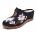 Women Flower Embroidery Comfortable Casual Wedge Sandals