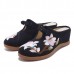 Women Flower Embroidery Comfortable Casual Wedge Sandals