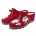 Women Flower Embroidery Comfortable Casual Wedge Sandals