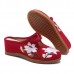 Women Flower Embroidery Comfortable Casual Wedge Sandals