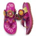 SOCOFY Genuine Leather Flowers  Clip Toe Casual Sandals