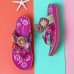 SOCOFY Genuine Leather Flowers  Clip Toe Casual Sandals