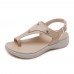 Women Platform Beach Sandals Flats PU Shoes