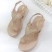 Women Platform Beach Sandals Flats PU Shoes