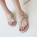 Women Platform Beach Sandals Flats PU Shoes