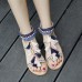 Embroidery Bohemian Women Shoe Summer Casual Beach Tassel Flat Sandals