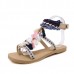 Embroidery Bohemian Women Shoe Summer Casual Beach Tassel Flat Sandals