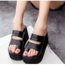 Women Roma High Heel Wedges Platform Flip Flops Slippers Sandals Beach Shoes