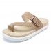 Beach Buckle Clip Toe Flat Flip Flops Sandals