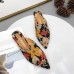 Vintage Flowers Pattern Slip On Flat Sandals