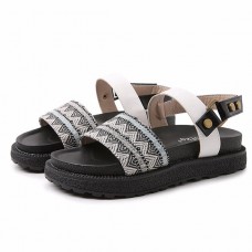 Summer Casual Embroidery Comfy Flat Sandals