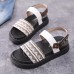 Summer Casual Embroidery Comfy Flat Sandals